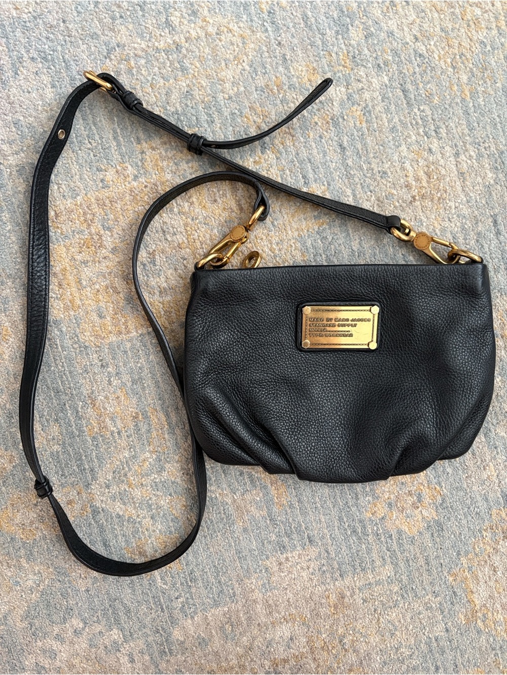 Marc by Marc Jacobs Black Leather Classic Q Percy Bag